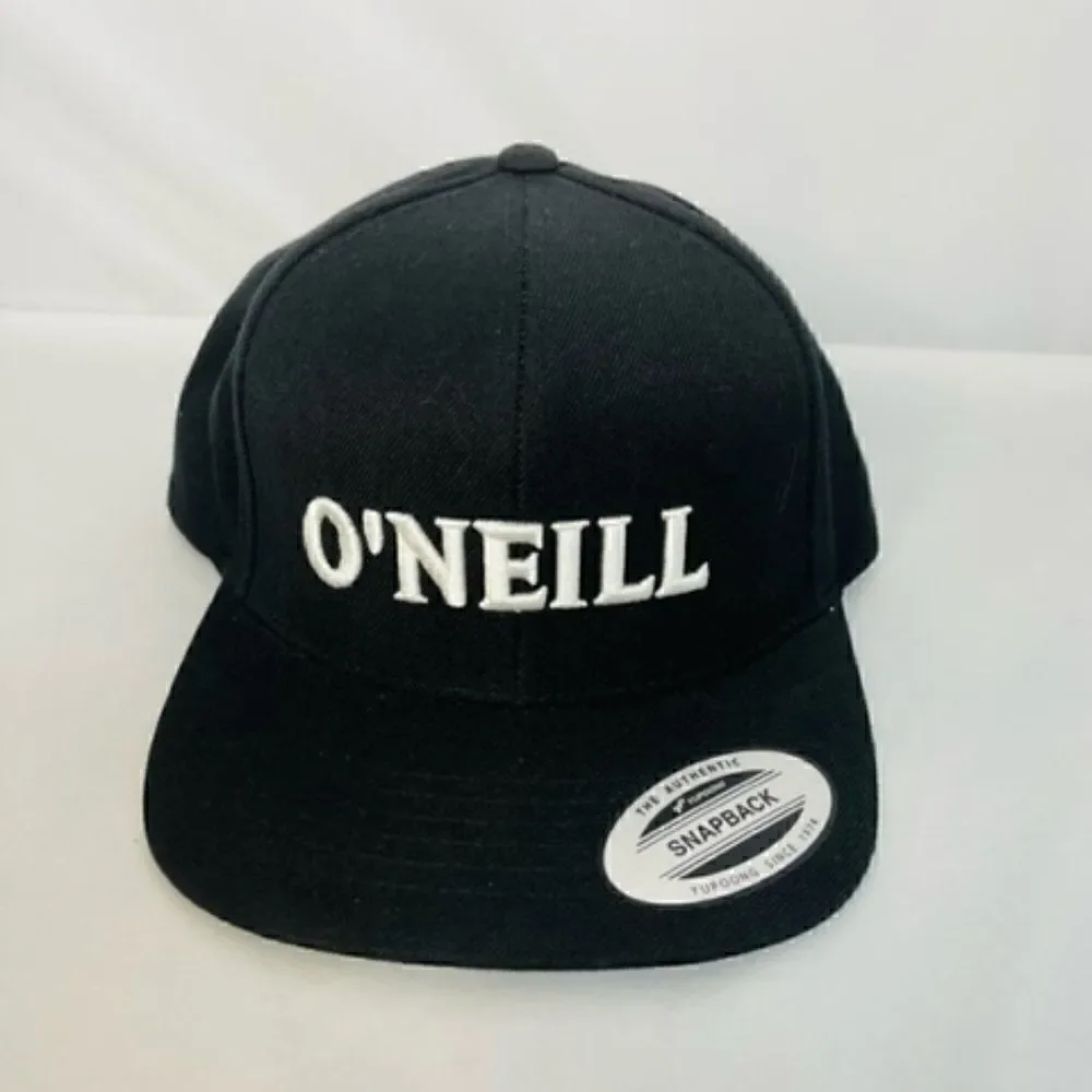 O'Neill Men's Hat Black White Adjustable Baseball Snapback Cap